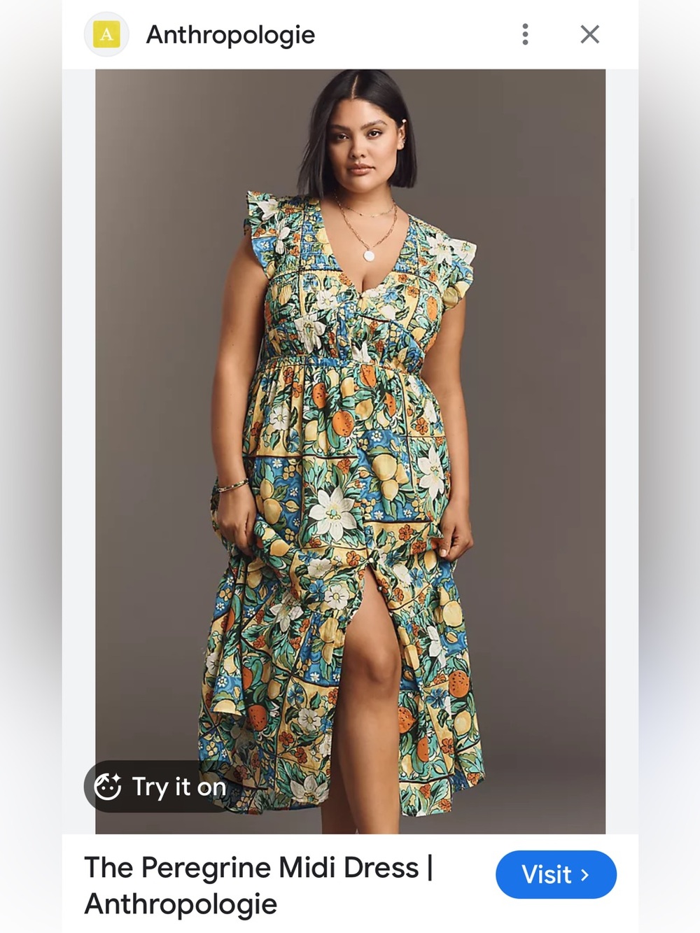 Anthropologie The Peregrine Midi Dress